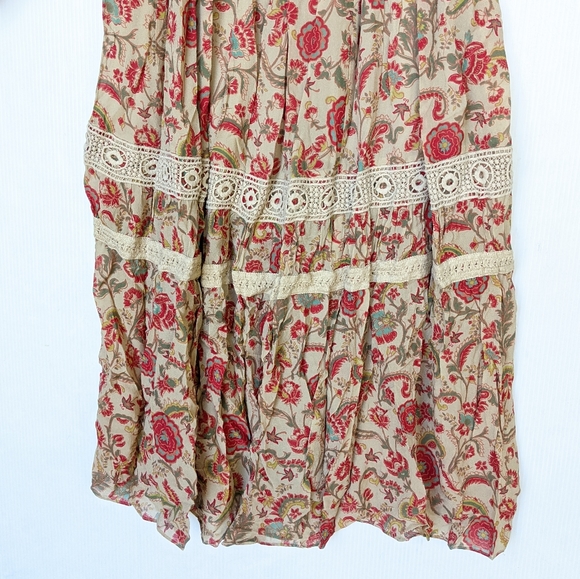 FRYE Dessert Bloom Boho Crochet Maxi Dress - Picture 6 of 12